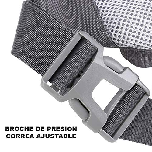 BLACK MAMUT Cangurera para Correr, Ligera, Hombre, Mujer, Porta Teléfono, Impermeable, Deporte, Ejercicio, Viaje, Campismo, Senderismo, Ciclismo, Aire Libre, Riñonera, Gran Capacidad, Ajustable