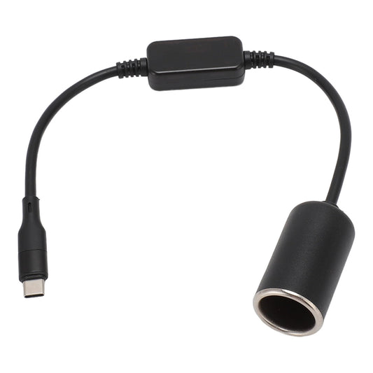 Adaptador USB C Macho a Encendedor de Cigarrillos 12V, Cable de Alimentación, Tipo C 5V a 12V