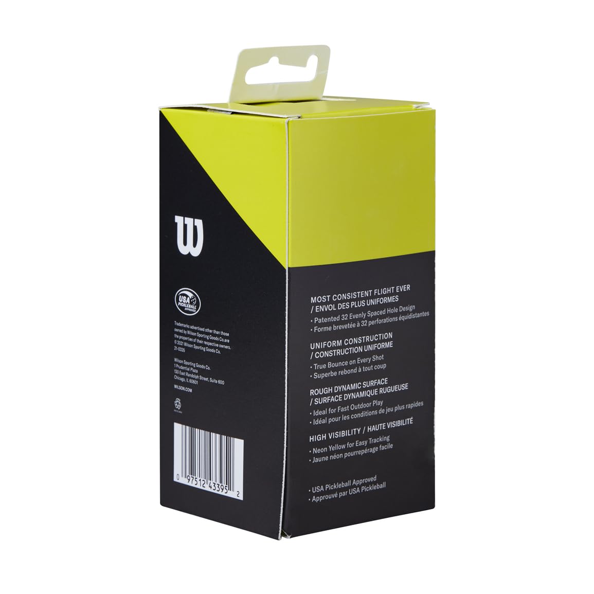 Bolas de Pickleball WILSON Tru 32 Amarillo Paquete de 2