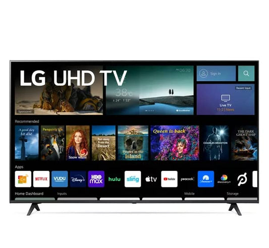 LG Television de 50" Class 4K UHD 2160P webOS Smart TV Compatible con Netflix Disney+ Apple TV HBO Youtube 50UQ7070ZUE (Reacondicionado)