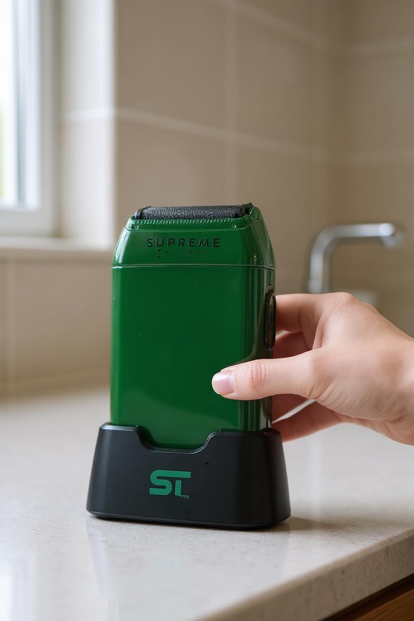 Supreme Trimmer Crunch STF602 - Afeitadora de doble lámina impermeable para hombres | 150 minutos de tiempo de funcionamiento, maquinilla de afeitar eléctrica sin cuerda y con cable, láminas