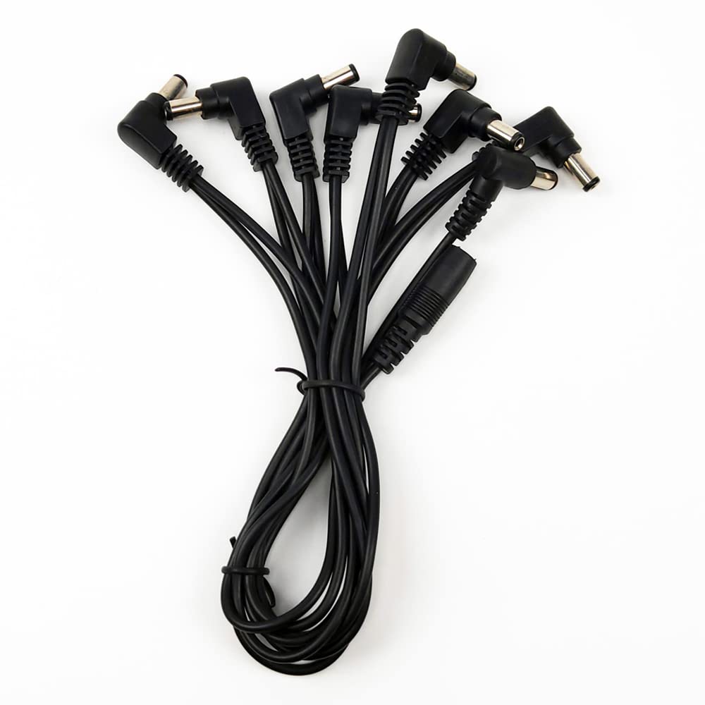 Cable Daisy Chain Pigtone Negro con Efecto de Guitarra para Pedal de 1 a 8 Vías