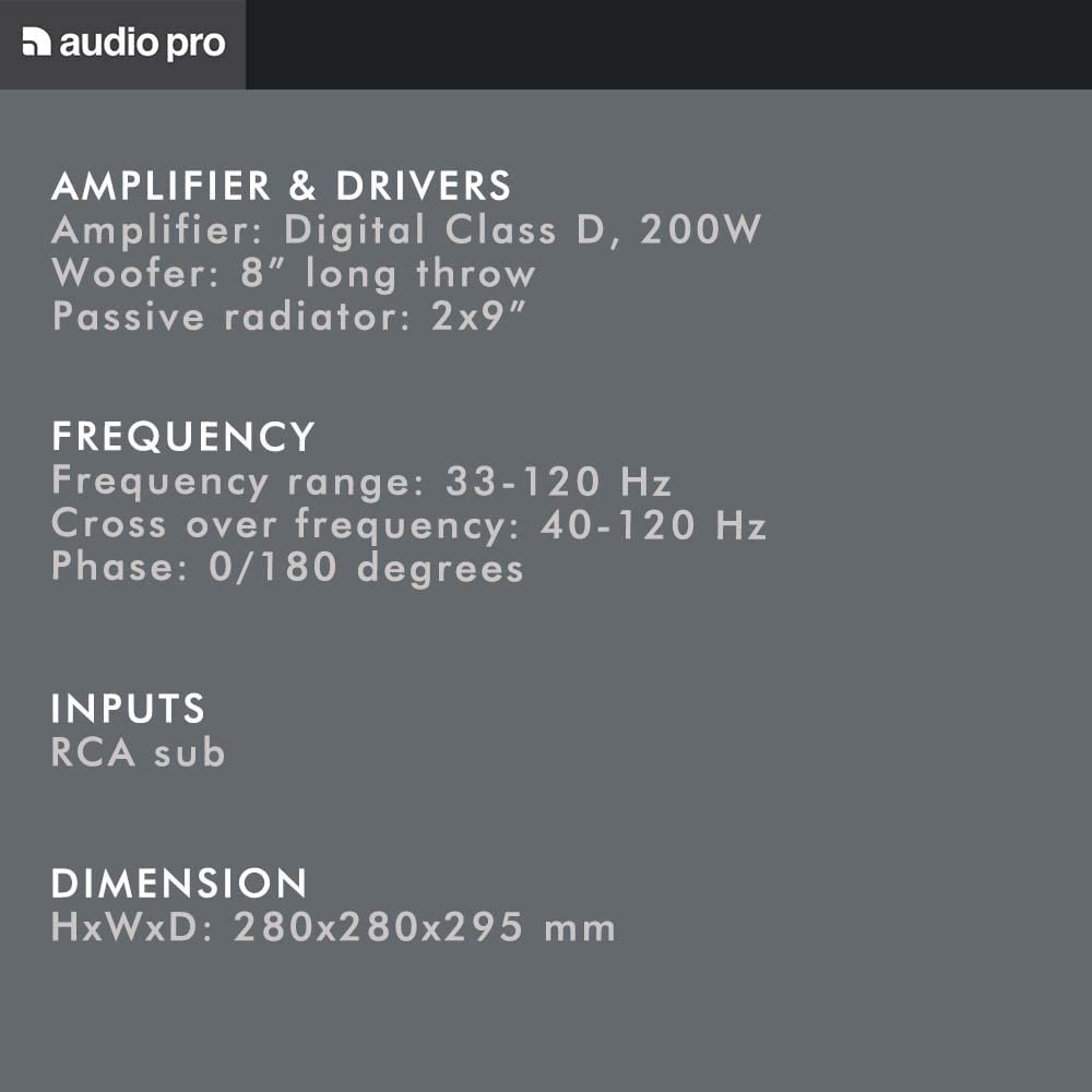 Audio Pro SW-10 - Subwoofer (1 subwoofer)