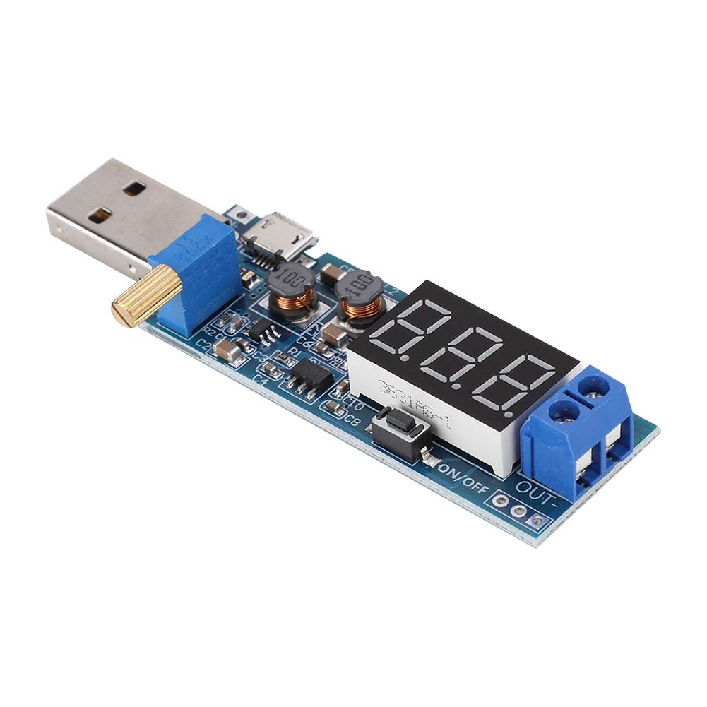 Hilitand Módulo regulador de Voltaje, USB Boost Step Up Fuente de alimentación Módulo regulador de Voltaje Módulo de Placa estabilizadora de Voltaje, Entrada 3.5V-12V/Salida 1.2V-24V