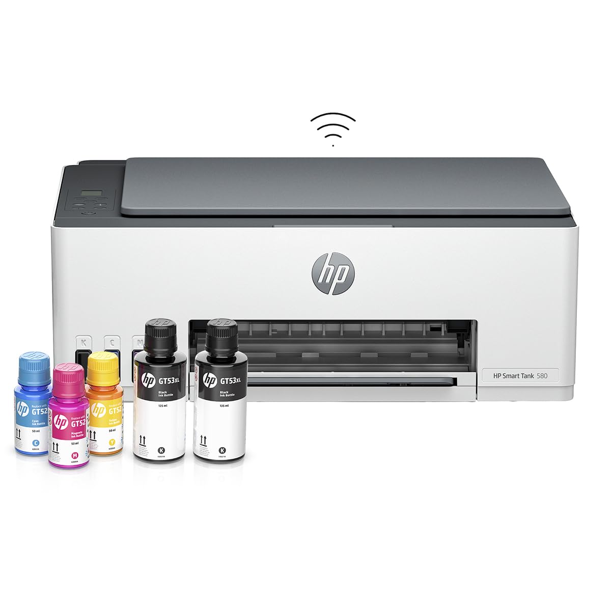 HP Impresora Multifuncional Smart Tank 580, Tinta Continua, Color, Wi-Fi, Dúplex (Doble Cara) Manual, Impresión Desde Smart App, 2 años de Garantía (1F3Y2A)