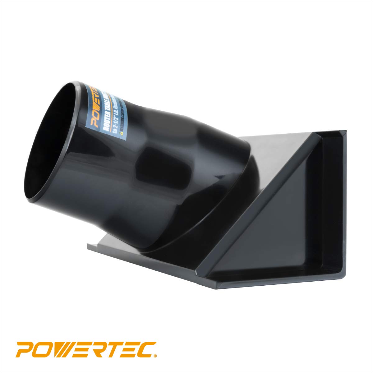 Puerto de Polvo POWERTEC 70288 para Mesa de Enrutador Manguera de Recogida de Polvo de 2-1/2 Pulgadas para Valla