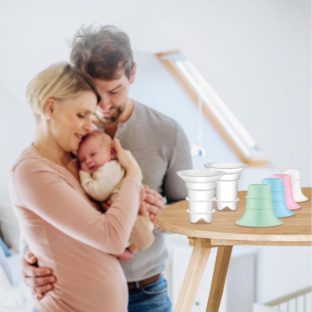 Maymom inserto de brida de 17 mm compatible con Elvie Single/Double Electric, Stride Cup (24 mm) y Medela PersonalFit Flex Shield. No es una pieza de repuesto original.
