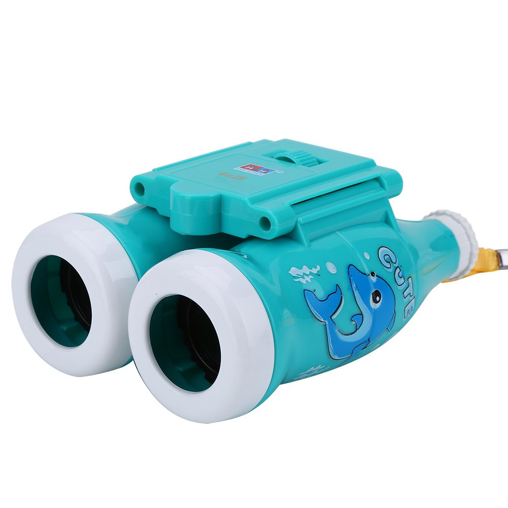 VGEBY Binoculares para niños, telescopio Compacto a Prueba de Golpes Binoculares de Aprendizaje Educativo de Alta resolución para niños y niñas(Azul)