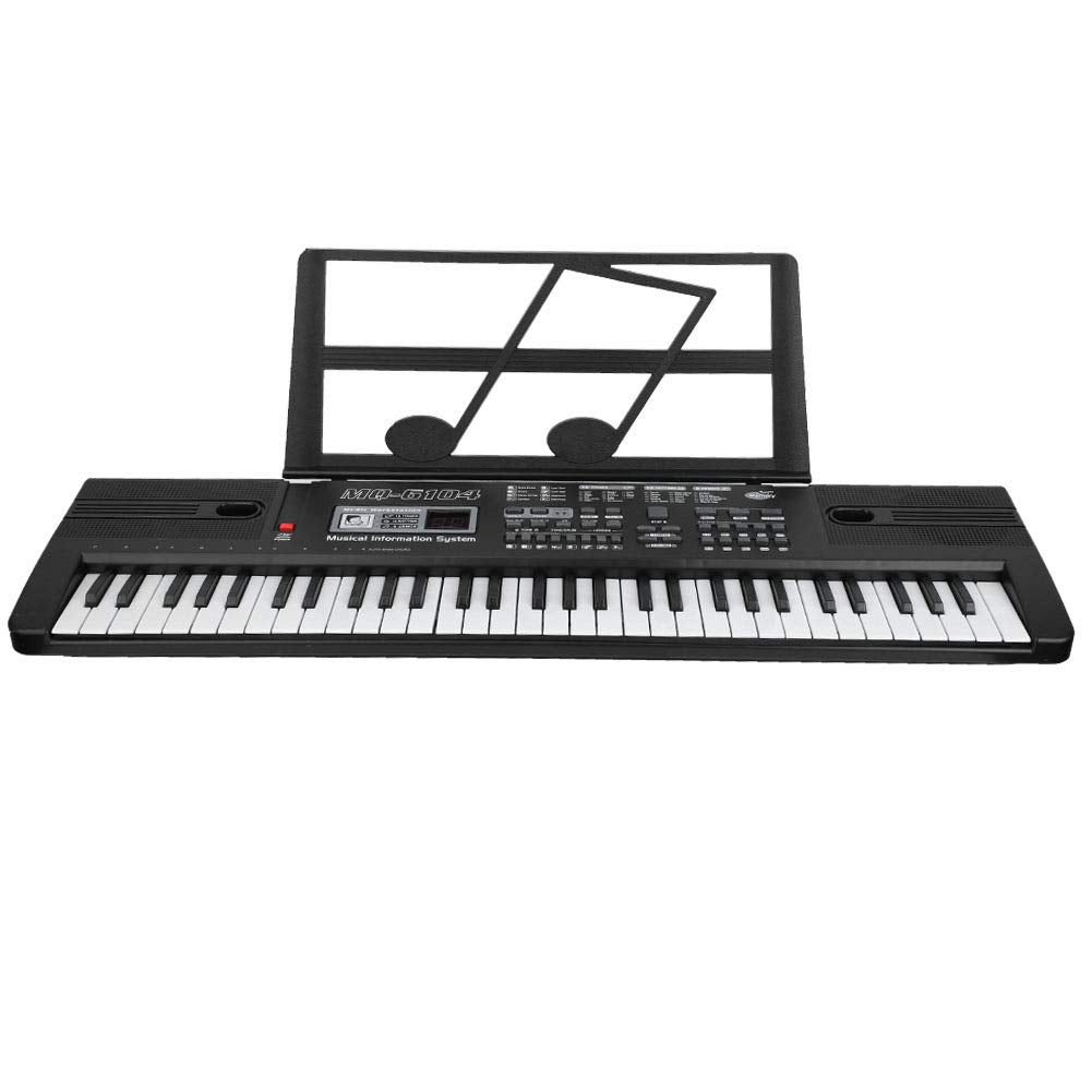 Teclado Electrónico Portátil para Principiantes con Micrófono y Soporte de Partitura