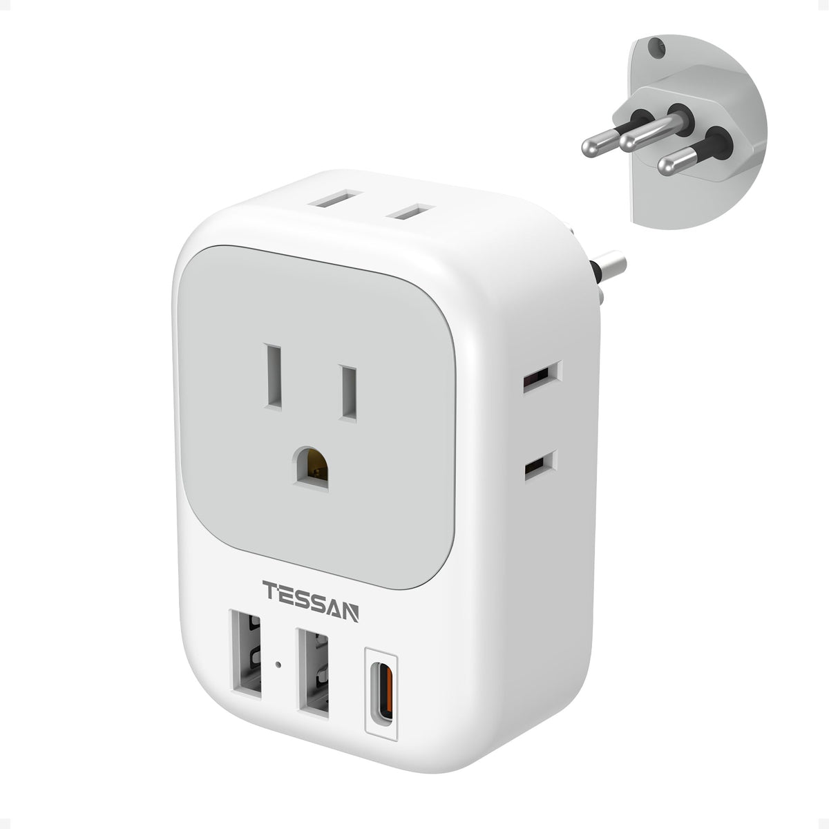 Adaptador de Viaje TESSAN Brasil Enchufe Brasileño