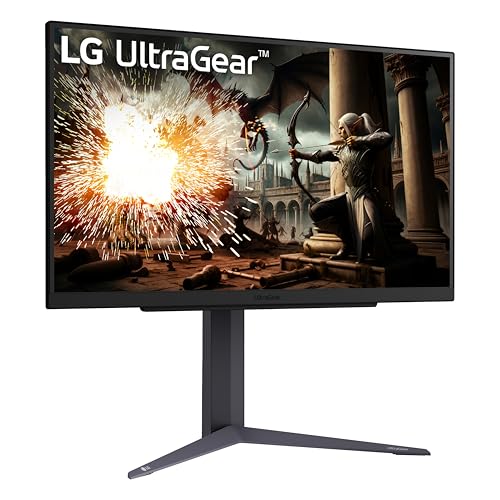 LG 27GS75Q-B - Monitor para juegos Ultragear QHD (2560x1440), 180Hz (O/C 200Hz), 1ms, IPS, NVIDIA G-SYNC, AMD FreeSync, HDR10, soporte de inclinación/altura/pivote, HDMI, DisplayPort, negro