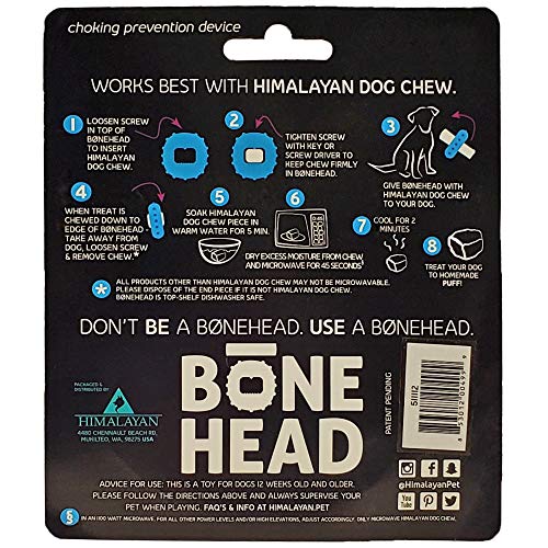 Himalayan Dog Chew Bonehead - Soporte grande para masticar perros asegura masticables para perros, masticar más inteligente y más tiempo, estimula a tu perro, sostiene masticables de yak con cierre de