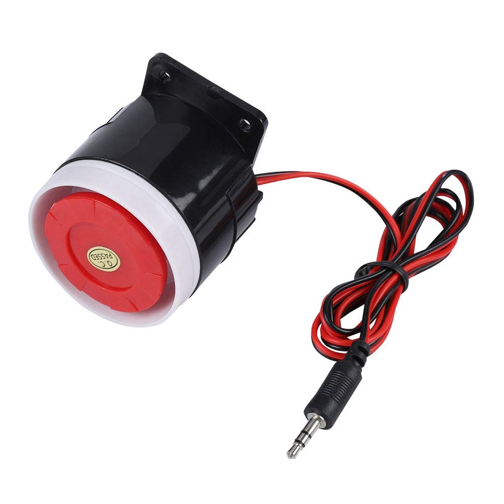 DC 12V Alarma Cableada, Sirena de Bocina Ruidosa de Alarma de Seguridad para el Hogar, Bocina Alarma Zumbador (120dB)