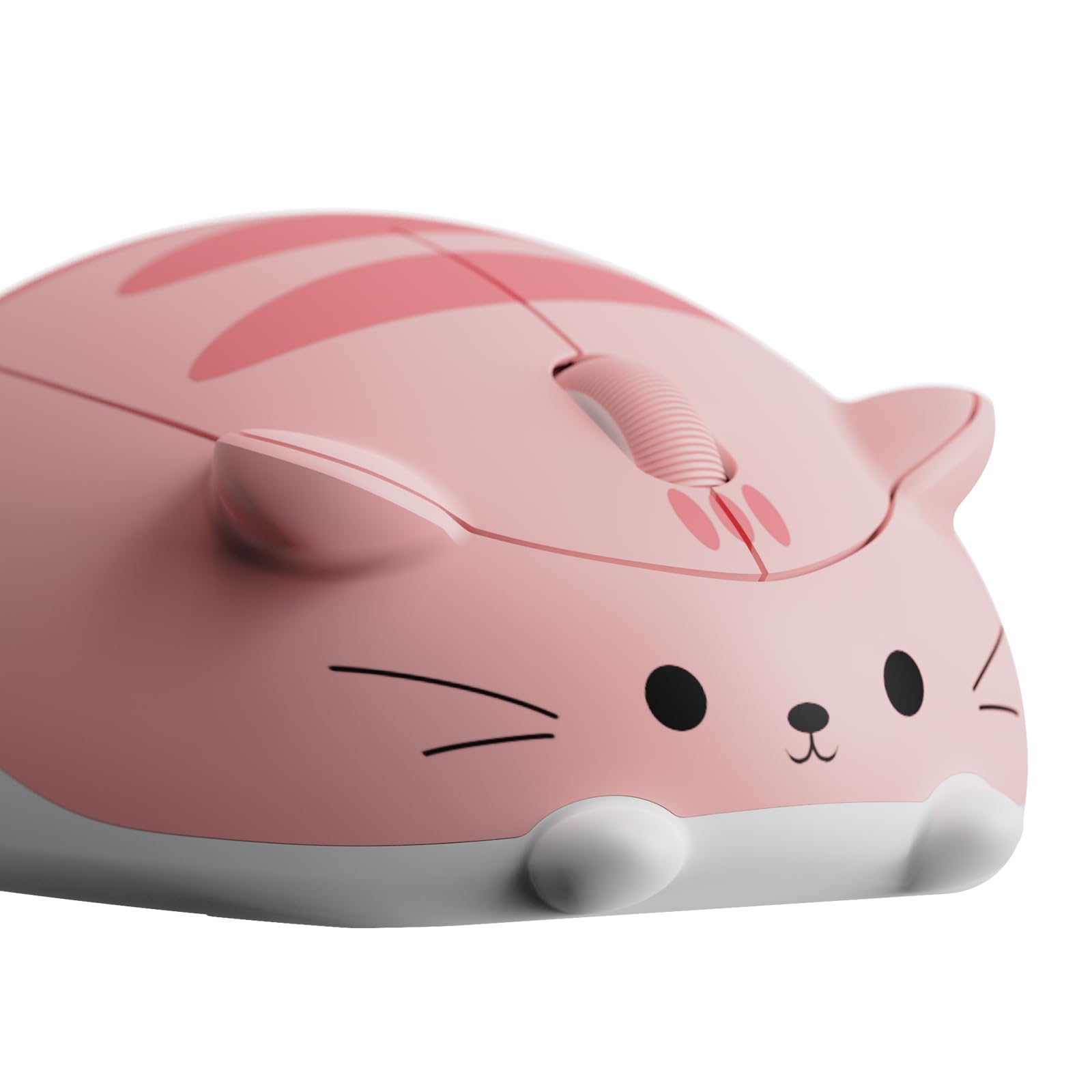 Mouse inalámbrico Akko Angie naranja temática de gatos para juegos