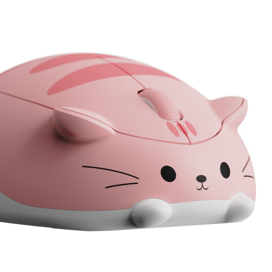 Mouse inalámbrico Akko Angie naranja temática de gatos para juegos
