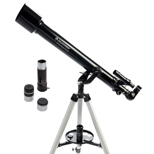 Celestron - PowerSeeker 60AZ Telescope - Manual Alt-Azimuth Telescope for Beginners - Compact and Portable - Bonus Astronomy Software Package - 60mm Aperture