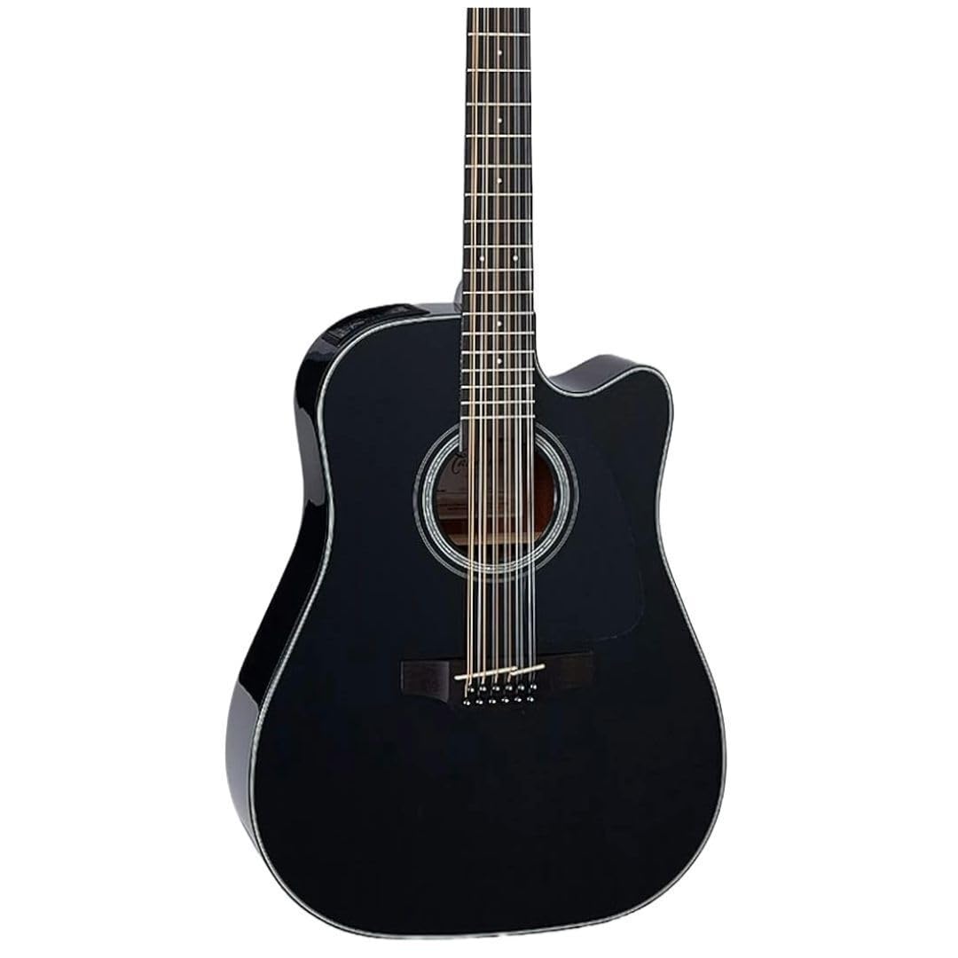Takamine G Series GD30CE-12 Dreadnought - Guitarra electroacústica de 12 cuerdas, negro