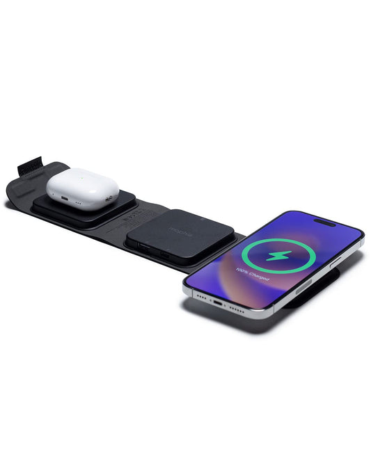 Estación de Carga Inalámbrica 3 en 1 Mophie Magnética para Múltiples Dispositivos Blanco