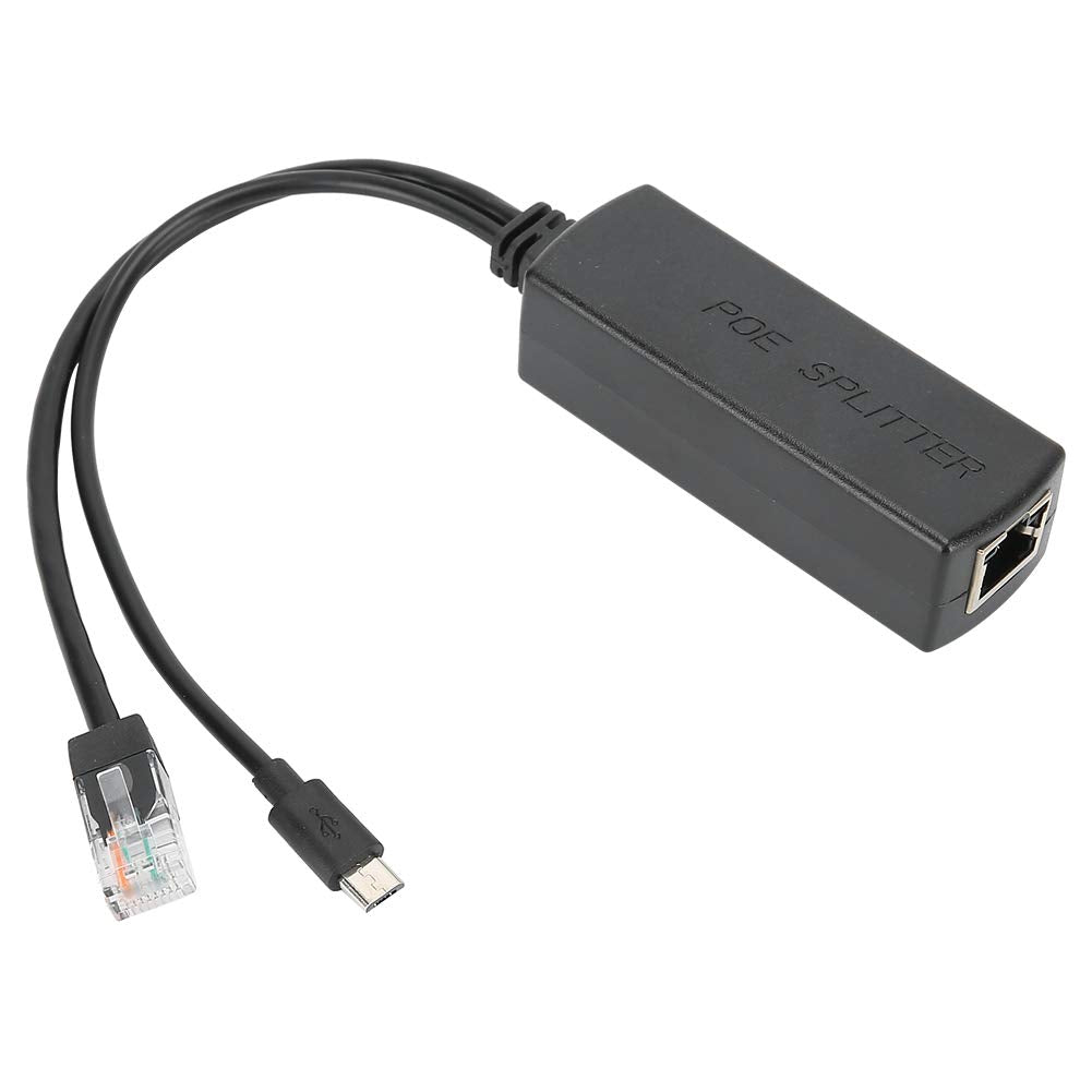 Divisor Micro USB PoE de 48 V a 5 V, Adaptador de Cable Divisor de Alimentación a Través de Ethernet IEEE 802.3af, para Dropcam, para -Micro USB