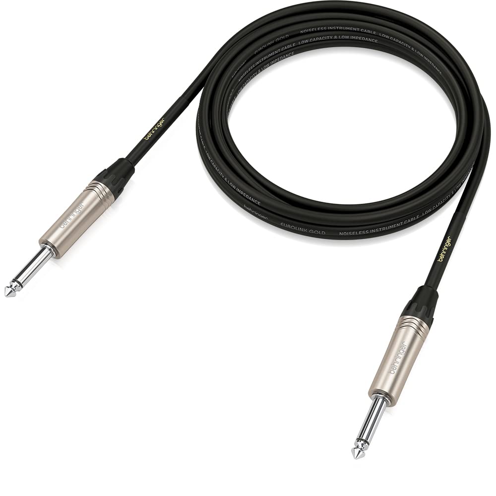 Behringer GIC-300 Cable para instrumento, Negro/Plateado