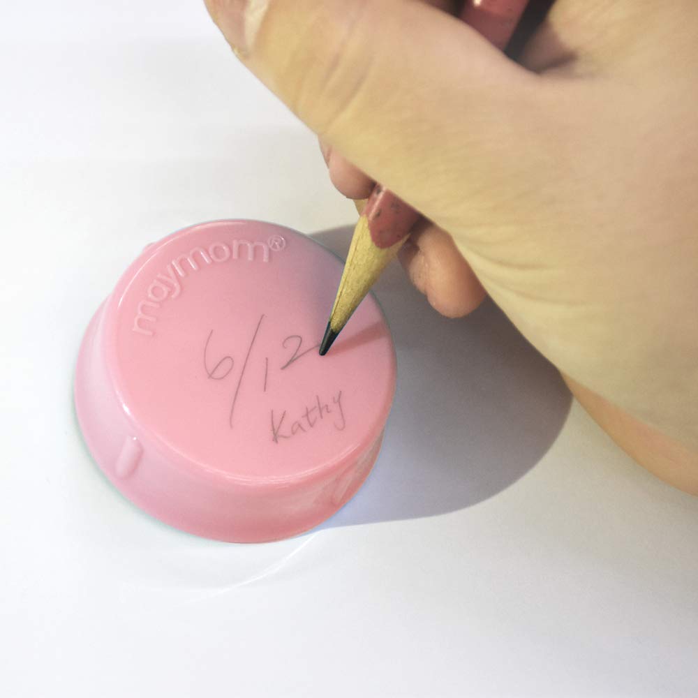 Tapas sólidas Maymom con anillo de sellado para biberones de tamaño estándar; tapas para biberón compatibles con biberones Medela, Ameda y biberones Nuk pequeños, Playtex y Gerber; 8 piezas (rosa)