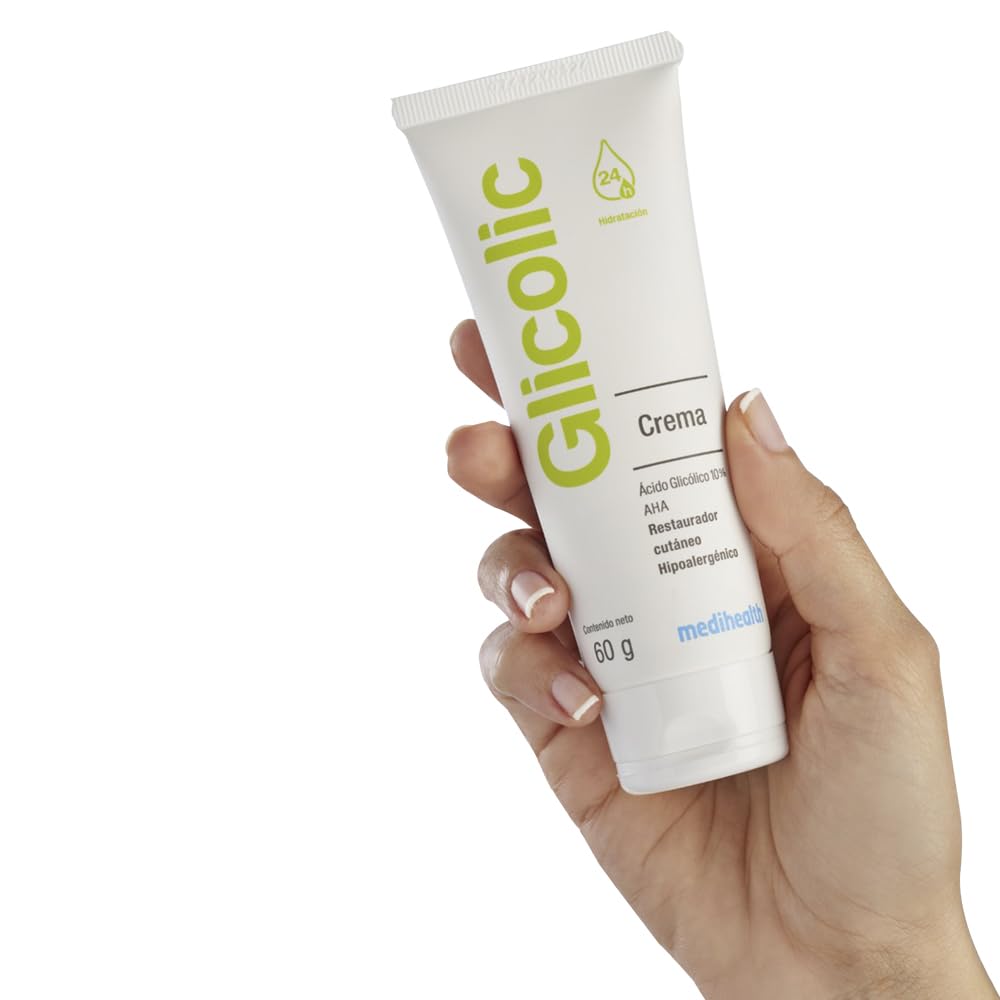 Glicolic Crema facial | Hidratante y Restaurador Cutáneo | Hidratante desde la primera aplicacion | hidratante por 24 horas | tubo con 60g