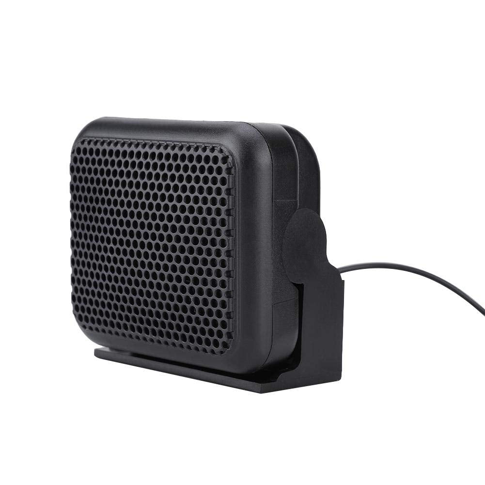 3.5W Bocina con Jack de 3.5 mm para Radios de Automóvil Ham, Mini Bocina Externo NSP-100 Radio Móvil, Sonido Estéreo, Cable de 4 Metros, Bocina Portátil Ajustable