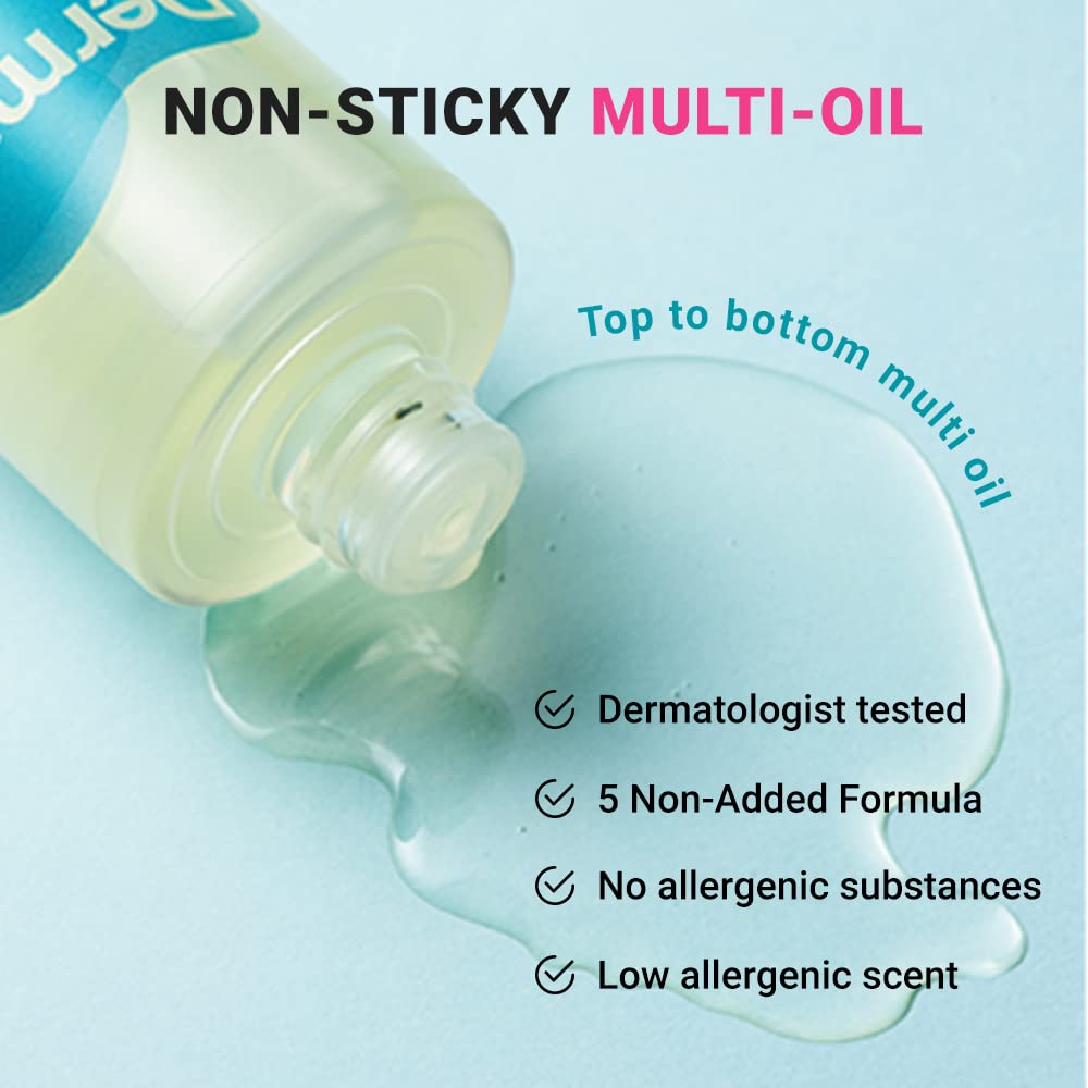 Derma B- Aceite multiusos hidratante y no pegajoso de barrera intensiva de 135 ml y 4,56 onzas líquidas para el cuerpo y el cabello