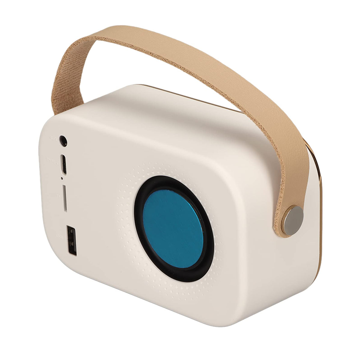 Altavoz Bluetooth GUPE Blanco Compacto Vintage Inalámbrico para Viajes