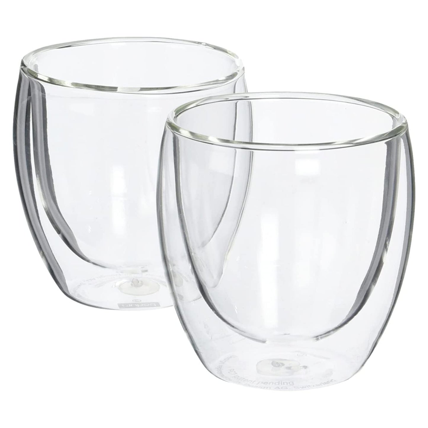 EasyWare Premium Set de Vasos y Tazas de Doble Pared de Vidrio Tèrmico Borosilicato Para Capucchino Espresso Té Café Etc (4 x 80ml)