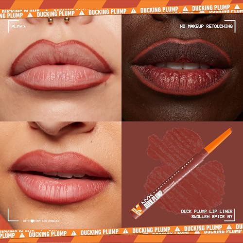 Delineador de Labios Duck Plump de Nyx Professional Makeup, Tono Swollen Spice