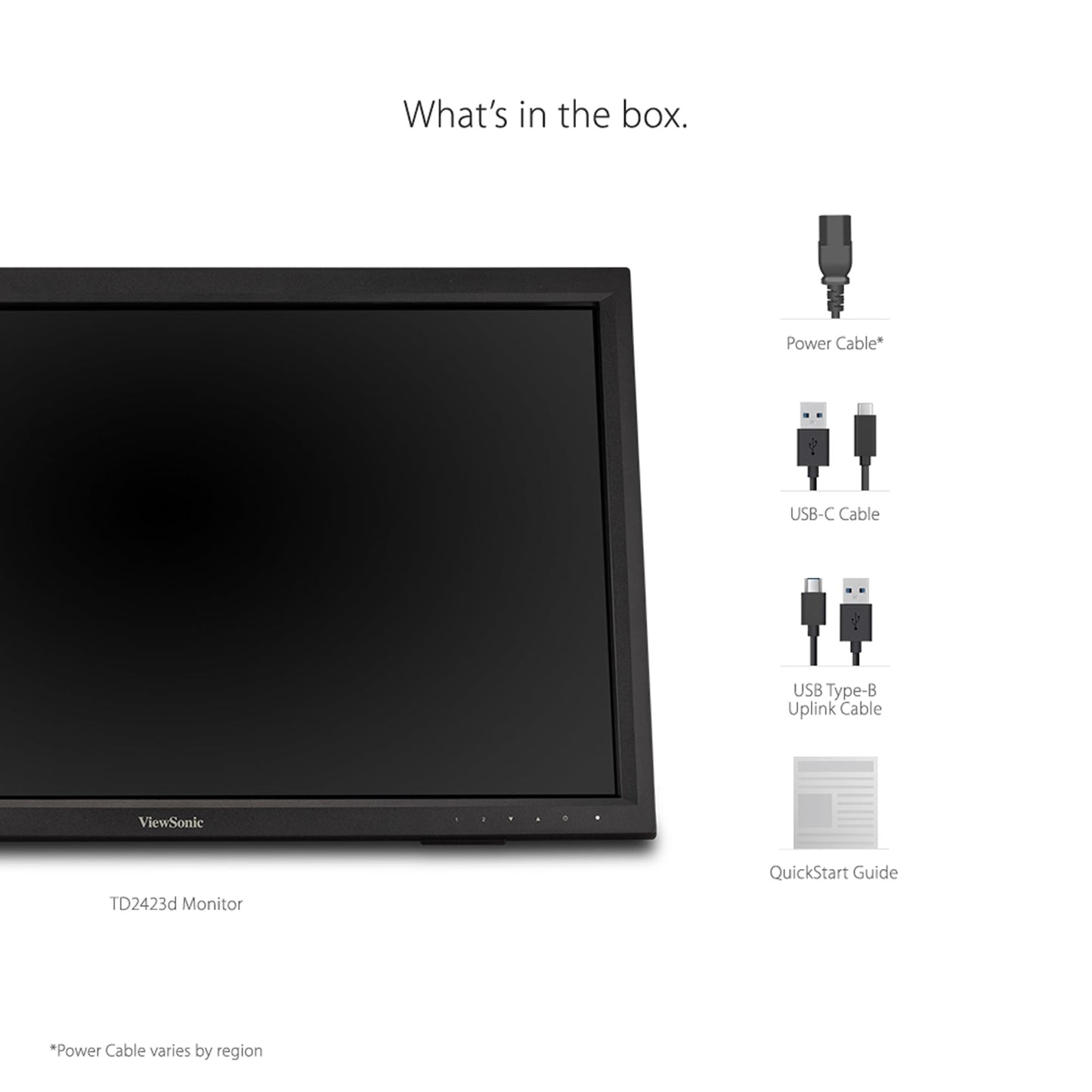 Monitor Viewsonic TD2423D 24 Pulgadas 1080p Pantalla Táctil Multi IR HDMI VGA USB Hub DisplayPort