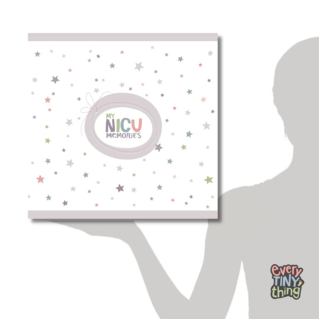 Caja de almacenamiento grande Every Tiny Thing 'My NICU Memories' – Caja de cierre magnético para guardar recuerdos de NICU (blanco, grande)