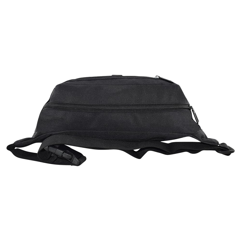 Cangurera Royal Swiss® Deportiva, Bolsa De Viaje con Cinta de Ajuste con Clip, Compartimiento Amplio, Riñoneras Deportivas de Hombres y Mujeres para Correr, Ciclismo y más. (Negro)