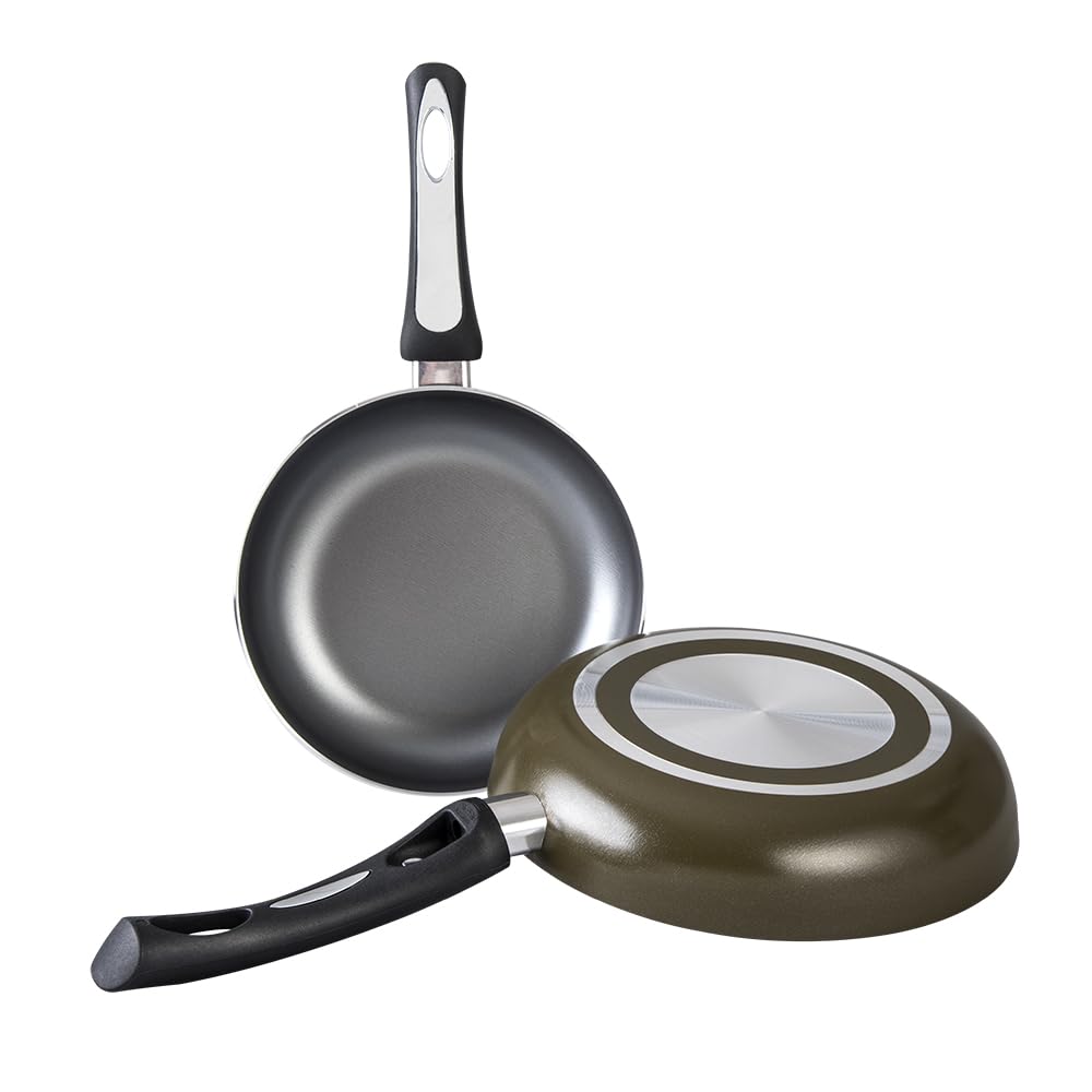 Cinsa Set de Sartenes Verde Olivo de Aluminio con antiadherente 2 piezas