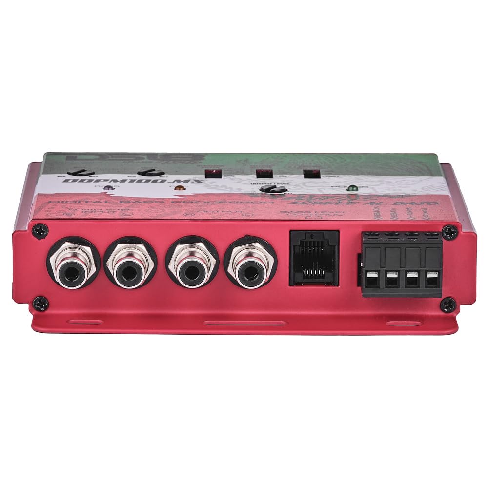 DS18 DBPM100.MX Procesador digital de graves, entrada y salida de preamplificador de 2 canales, filtro subsónico, restauración de graves digitales, amplificador de graves, control remoto de nivel con