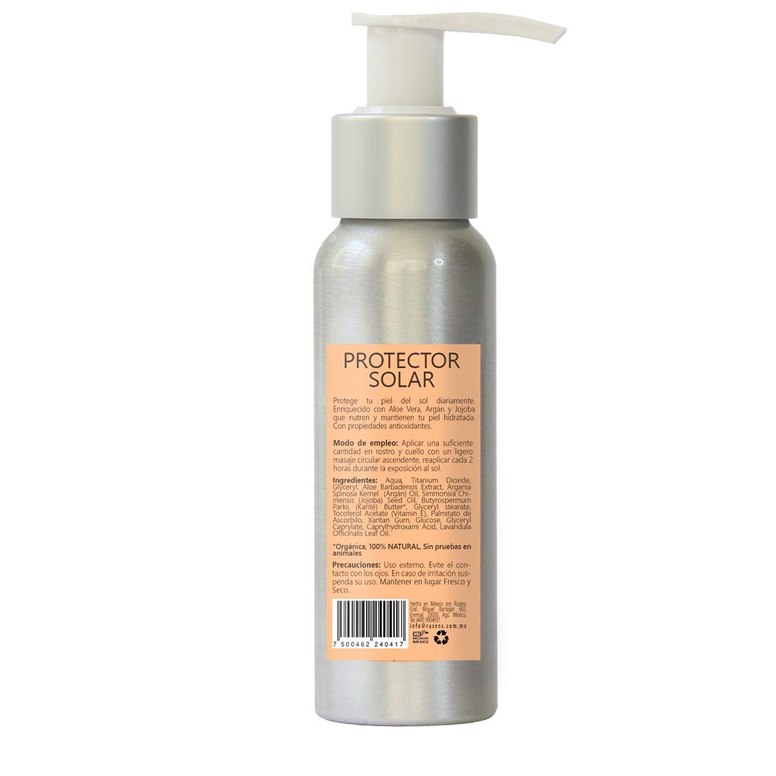 Protector Solar Facial Rusens Biodegradable FPS 50 Consistencia Ligera y Efecto Mate Sin Efecto Graso