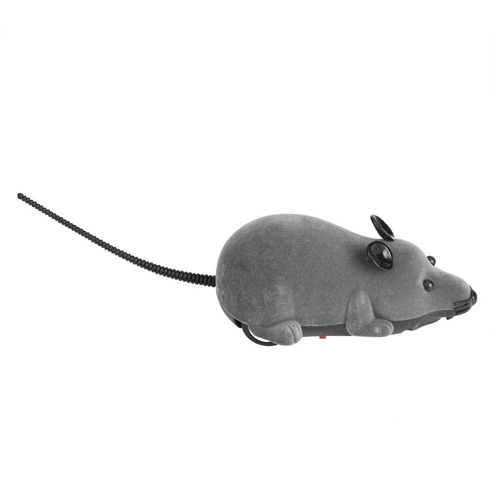Juguete Remoto del ratón, Control Remoto electrónico Divertido Divertido Ratón Rata Juguete para Mascotas para Gatos Perros Mascotas Niños de la Novedad(Grey)