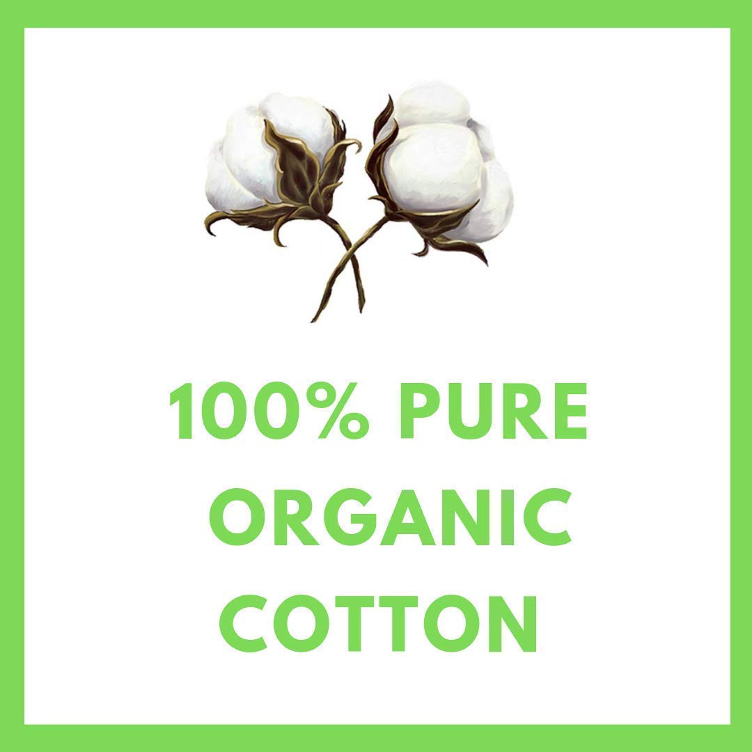 ipek Baby Organic - Almohadillas secas grandes 100% algodón cuadrados para pañales de cuidado del bebé (120 unidades)