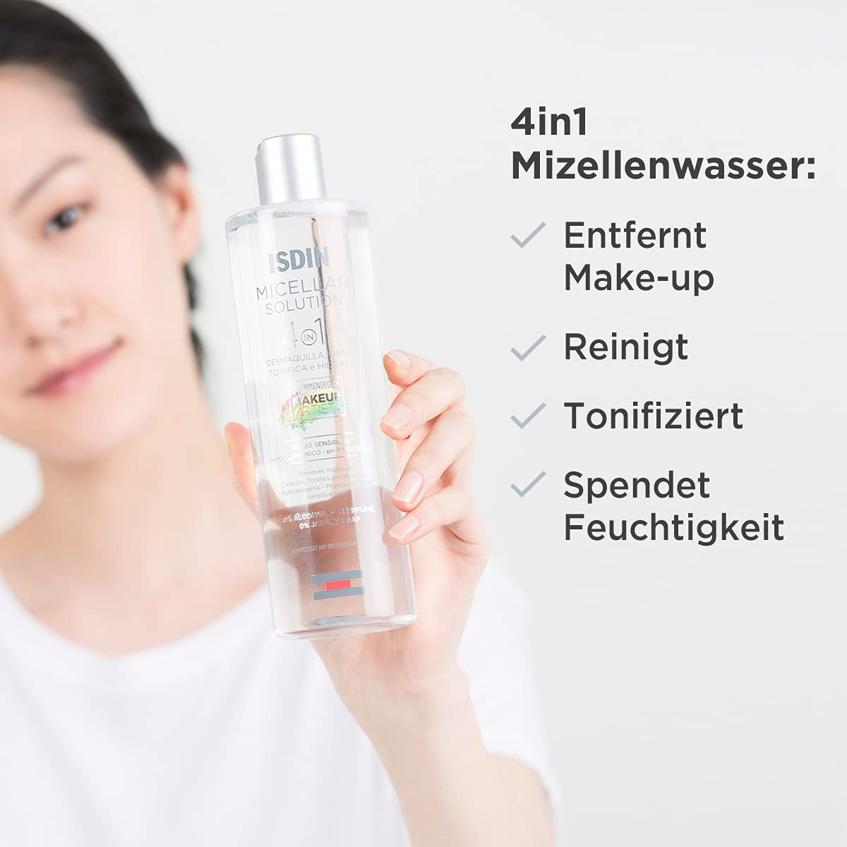 ISDIN SI-NAILS Fortalecedor con ácido hialurónico para uñas débiles y dañadas, hidrata también las cutículas, Acabado Invisible, 2.5 ml + Micellar Solution 4 en 1 Agua Micelar,400ml