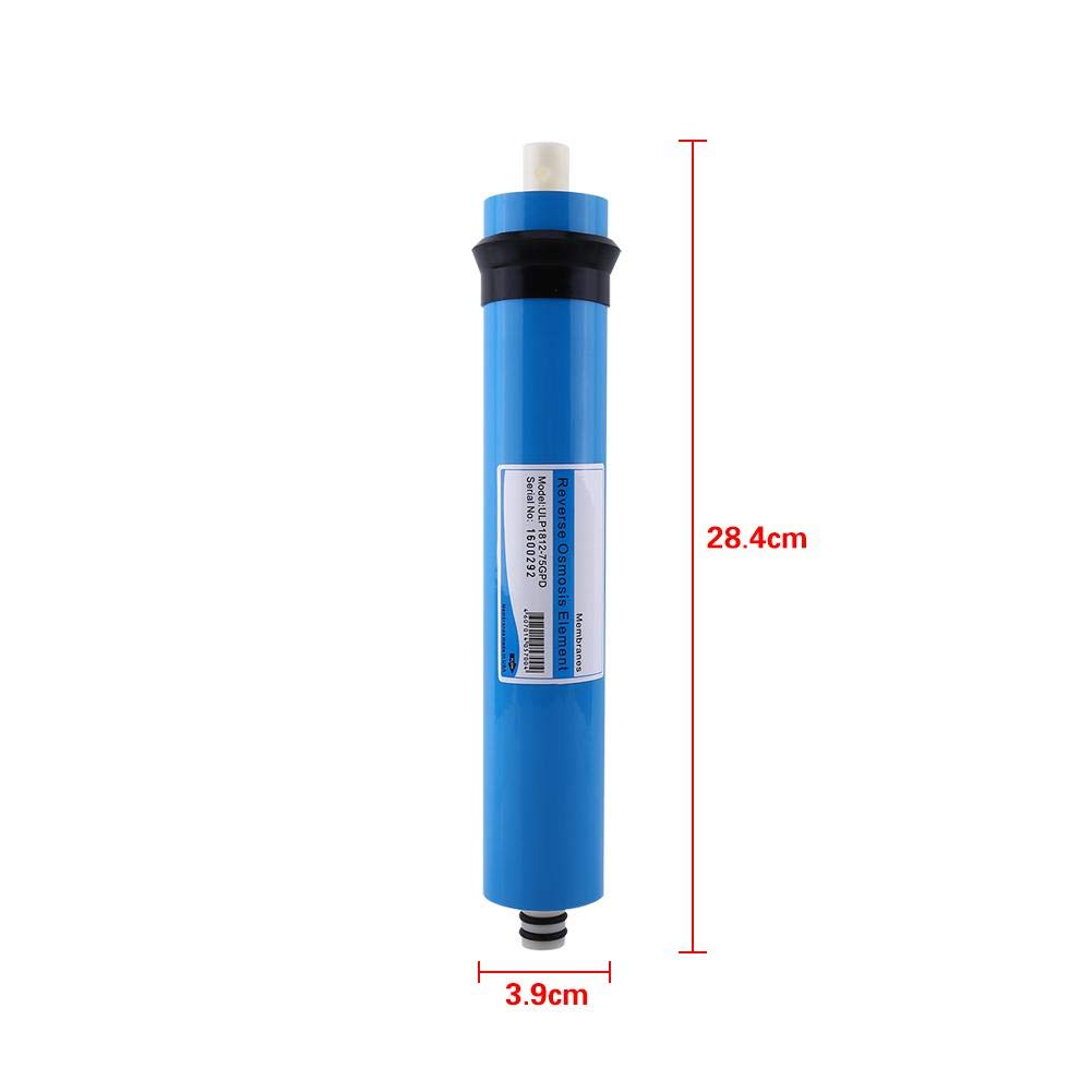 Zyyini Membrana de ósmosis inversa, soluciones de membrana RO Membrana Filtro de agua Reemplazo compatible universal Elementos del RO Filtro de agua Purificador
