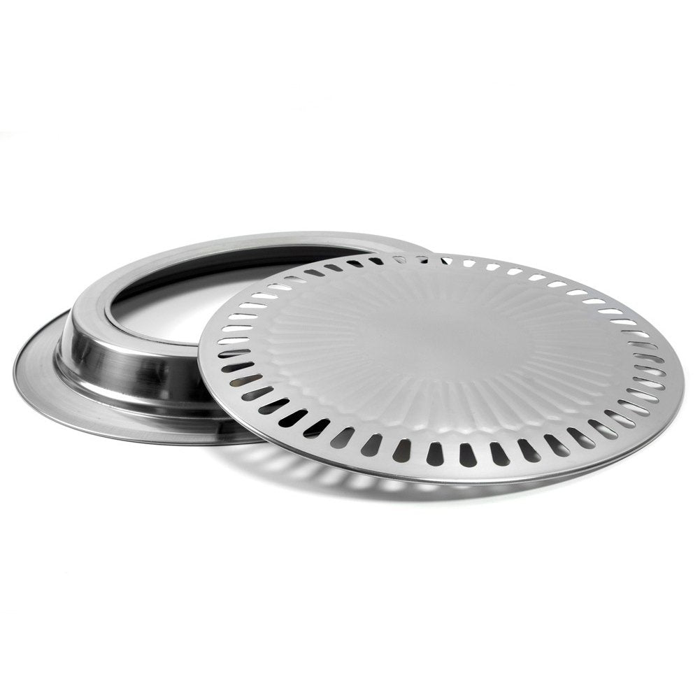Plato de Barbacoa de Estilo Coreano en Acero Inoxidable Antiadhesivo sin Humo para Interiores
