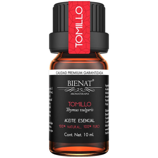BIENAT AROMATERAPIA Aceite Esencial de Tomillo 10mL | 100% Puro y Concentrado | Ideal para Difusor de Aromas, Humidificador, Aromaterapia, Masajes, Meditación, Jabones y Velas | Esencia Natural en Gotas