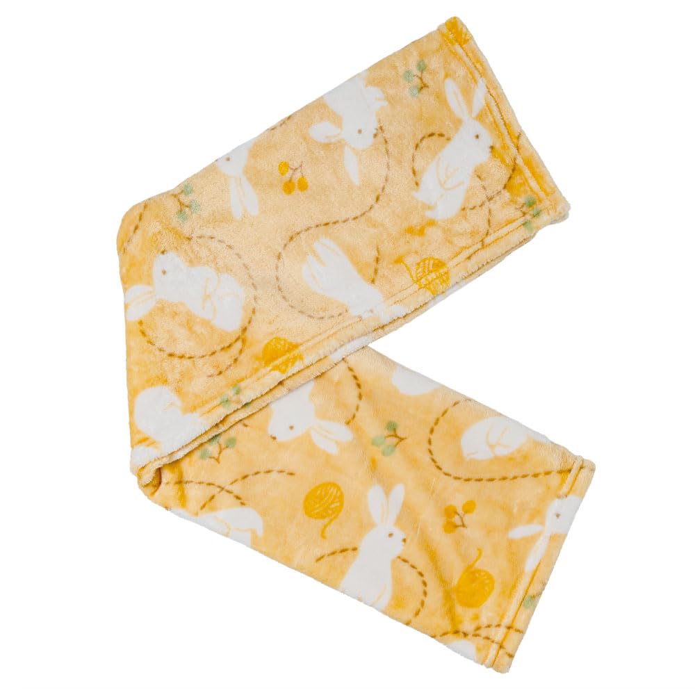 Baby Mink Cobertor Ligero Estampado para Bebé, Cobija Suave y Confortable para Descanso (Amarillo)