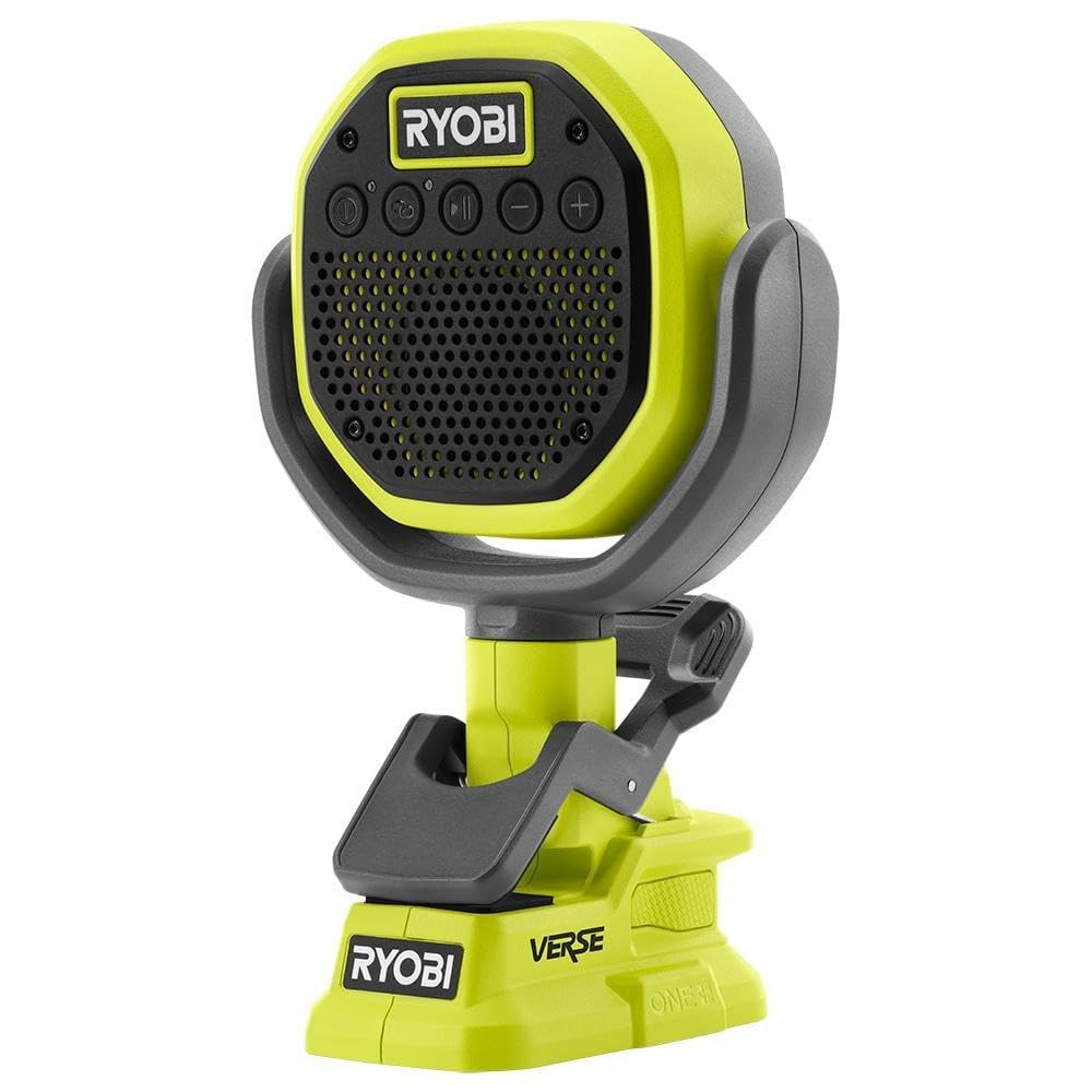 Altavoz Inalámbrico Ryobi ONE+ 18V con Abrazadera Verse PCL615B