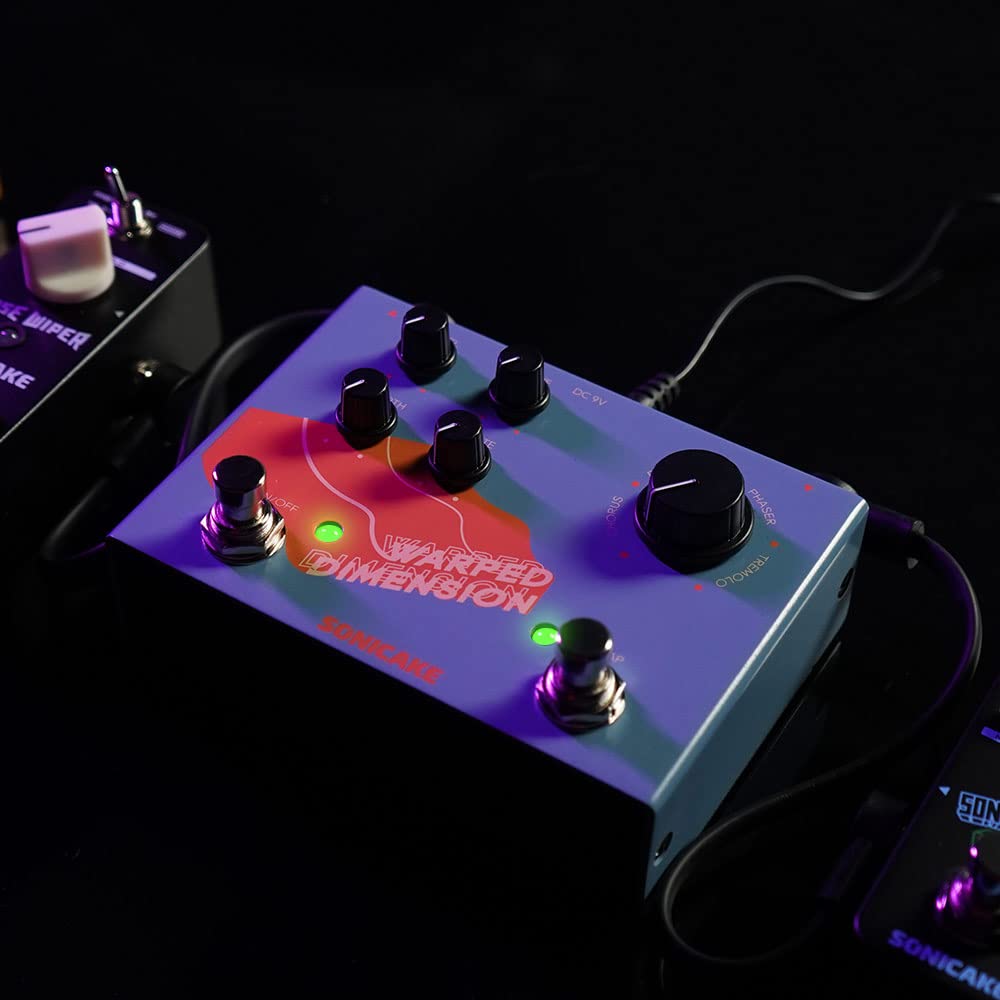 Pedal de Efectos de Guitarra SONICAKE Modulación Warped Dimension 4 Modos