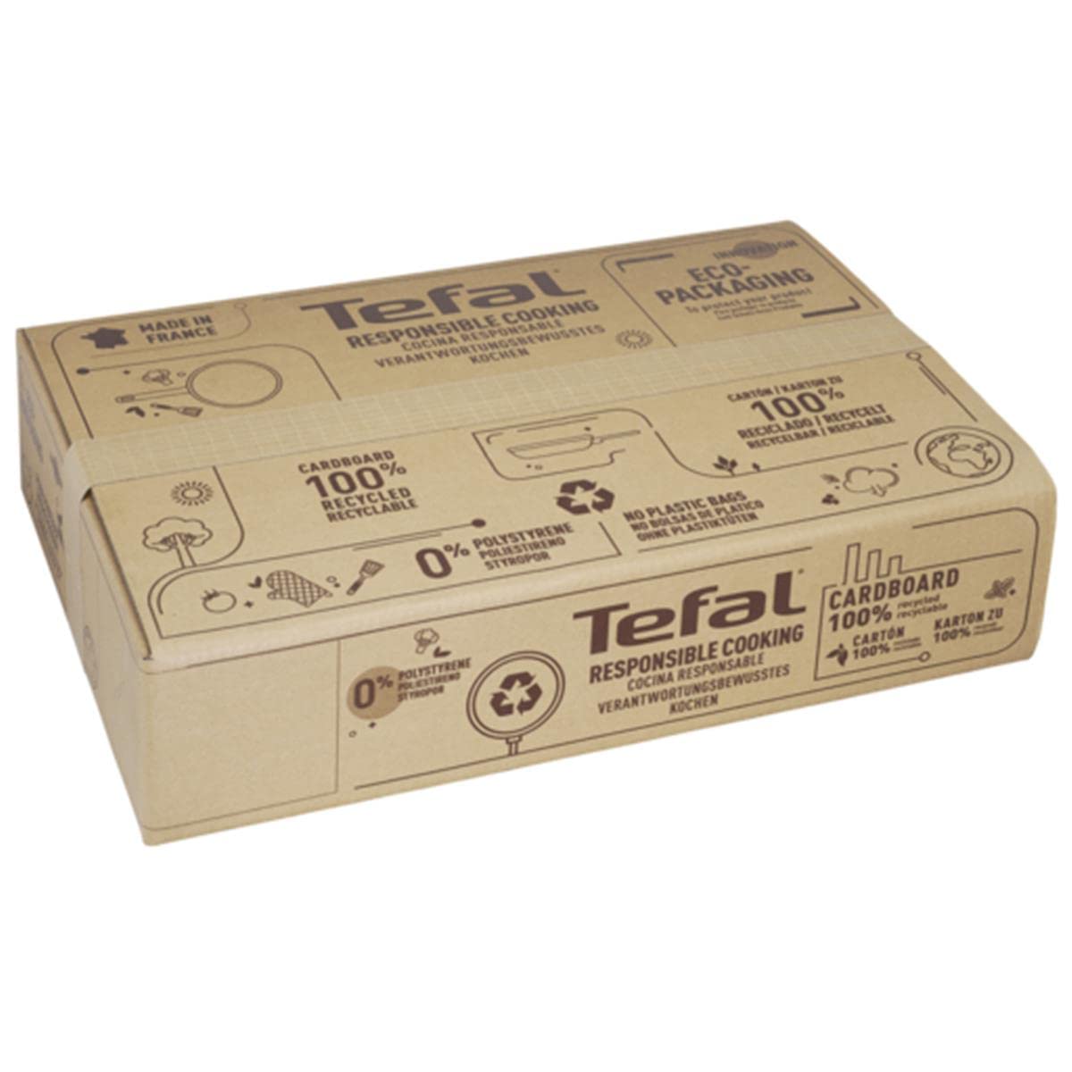 T-fal Juego de Sartenes 20/24/28 con antiadherente de 6 capas y revestimiento reforzado. Incluye una sartén de 20, 45 y otra de 28 cm. Perfectas para cocinar sin que los alimentos se peguen, G2599102