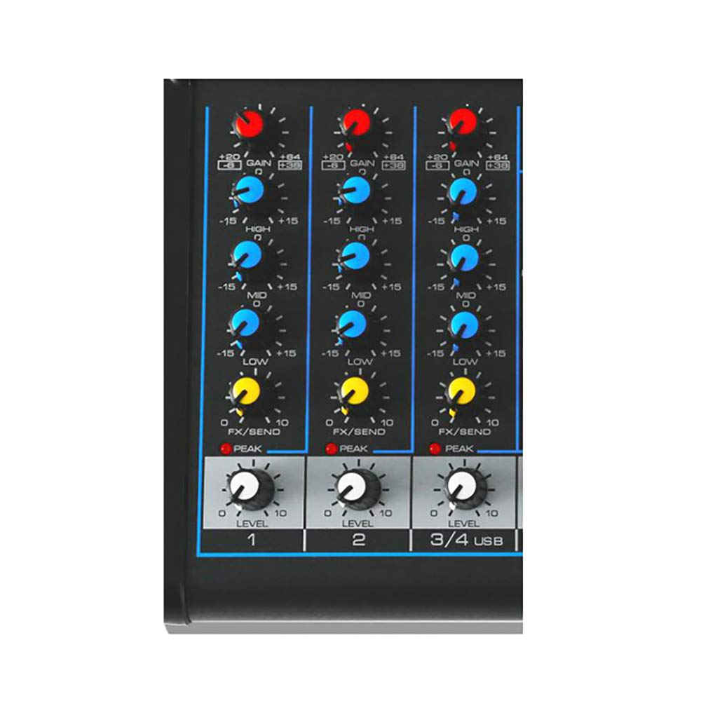 Consola de Audio Pyle PMXU43BT USB Bluetooth 4 Canales con Procesador DSP 16 Bits para DJ y Estudio
