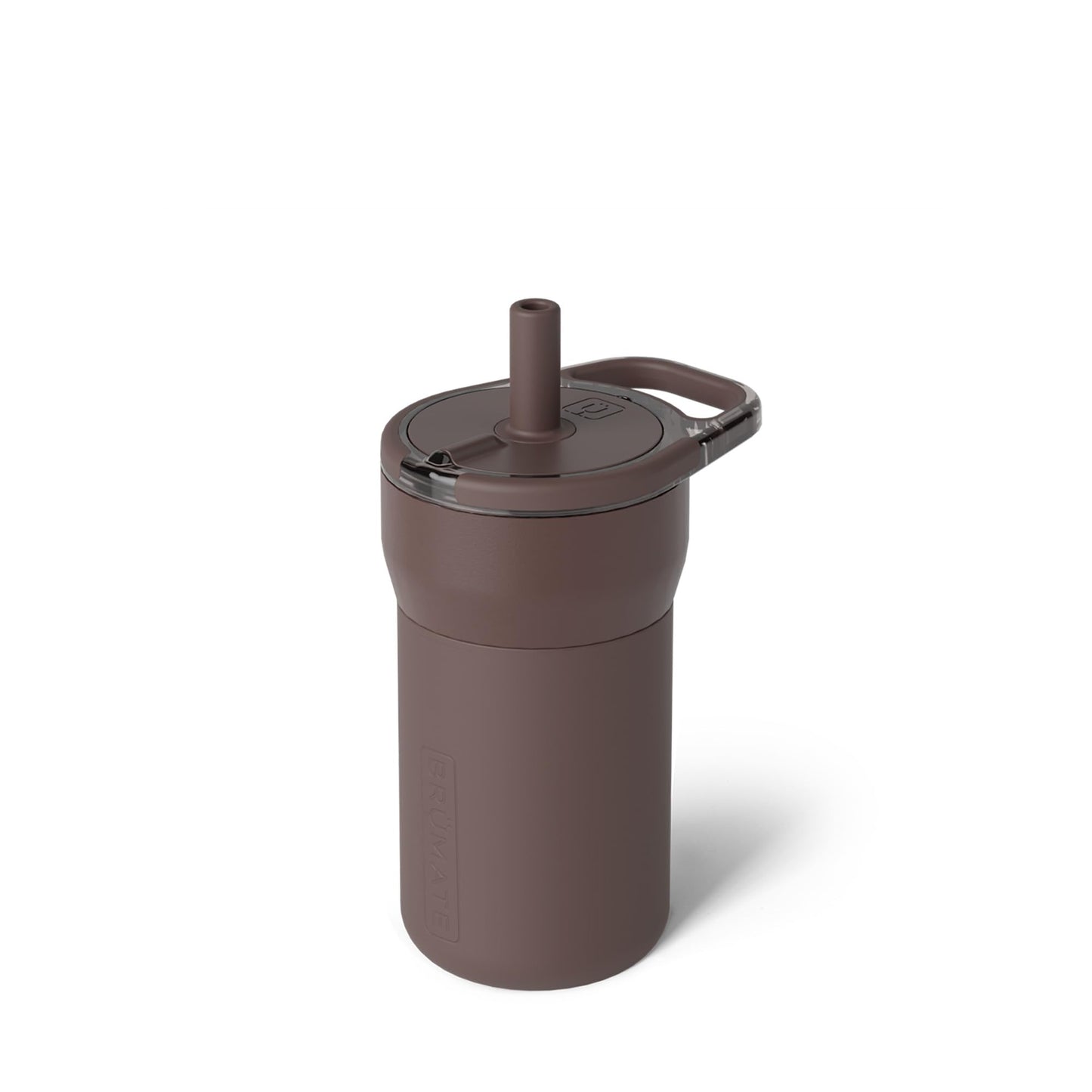 BrüMate Leap - Vaso para niños de 12 oz, 100% a prueba de fugas, con asa y popote suave de silicona | Funda de silicona duradera resistente a caídas | Hecho de acero inoxidable aislado | Apto para