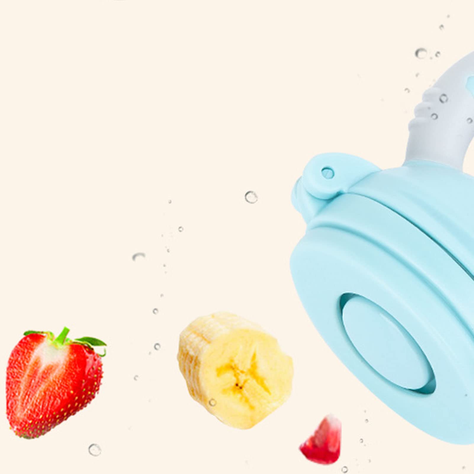 Chupete para Alimentación de Alimentos de Silicona Suave para Bebés 2 Unidades Verde Azul